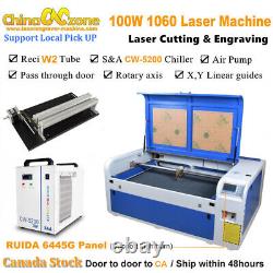 1000600mm 100W Laser Engraving Cutting Machine RUIDA 6445G for Lightburn CAShip