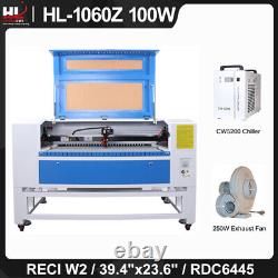 100W 1060Z CO2 Laser Engraving Cutting Machine CW5200 Chiller Ruida Controller