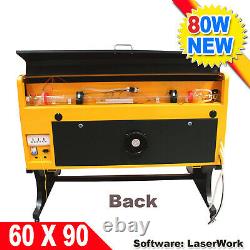 110V 6090 CO2 Laser Engraving Cutting Machine DSP Engraver 80W Laser Tube
