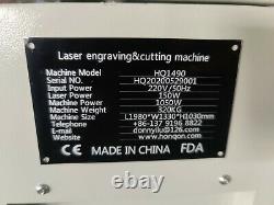 130W HQ1490 CO2 Vision Laser Cutting Machine/Print Fabric CCD Camera Contour cut