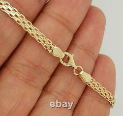 14K Yellow Gold 6 mm ID Chain Bracelet Rose Diamond Cut Engravable 6 4 grams