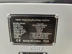 150W+150W HQ1325 CO2 Vision Laser Cutting Machine/CCD Contour Dual Head Mark Cut
