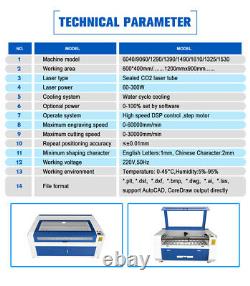 150W W6 CO2 Laser Cutting Engraving Machine Laser Cutter Engraver CW5200 Chiller