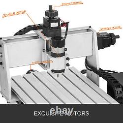3 Axis CNC Router Engraver 3040 500W Laser Engraver 8000rpm 3D Cutting Drilling