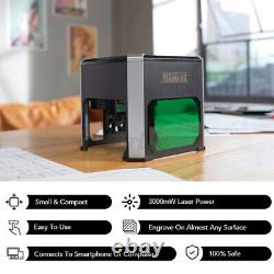 3000MW 3D WIFI Laser Engraving Cutting Machine USB ABS DIY Logo Mark Printer UK