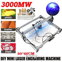 3000MW 65x50cm Laser Engraving Machine Kit Cutting Engraver Desktop +USA