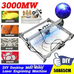 3000mW 12V DIY Mini Desktop Laser Cutting/Engraving Mark Cutter Wood Machine a