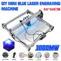 3000mW DIY Laser Cutting Printer Engraving Engraver Machine Desktop 50x65cm