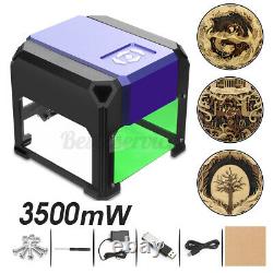 3500MW Laser Engraving Cut Machine DIY Logo Printer Carver CNC Engraver Desktop