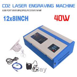 40W CO2 Laser Engraving Machine Cutting Engraving Cutter 300x200mm