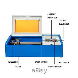 40W Co2 USB Laser Engraving Cutting Machine Engraver Cutter Chiller 300200mm