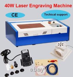 40W Laser Engraving Cutting Machine CO2 laser engraver 30X20cm With USB Port