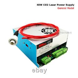 40W Power Supply + Laser Tube for CO2 Laser Engraving Cutting Machine 220V T3 GL