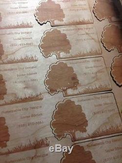 50 Very Unique Custom Wooden Business Cards Laser Engraved and Cut in ANY Shape