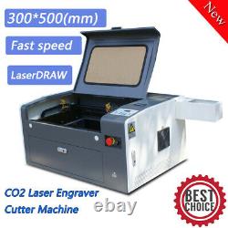50W CO2 LASER ENGRAVING CUTTING MACHINE 300mm 500mm With Motorized Platform