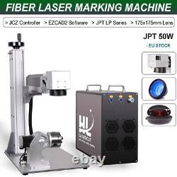 50W JPT Fiber Laser Marking Machine with 80mm Rotary Axis JCZ Controller EU Ship