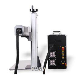 50W JPT LP Fiber Laser Marking Engrave Machine 175x175mm Lens with Rotary Axis
