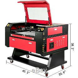 60W CO2 Laser Engraving Cutting Machine Engraver Cutter USB Port High Precise