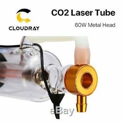 60W CO2 Laser Tube Metal Head 1250mm Glass Pipe for Engraving Cutting Machine