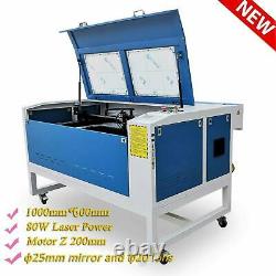 80W Co2 Laser Engraver Laser Cutting Machine 1000mm x 600mm With Motor Z CE FDA