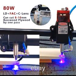 80W Laser Module with Air Assist Slide for CNC Laser Engraving Cutting TTL/PWM