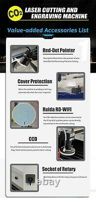80W RECI W1 CO2 Laser Cutting Machine Engraver 35X24 Ruida Control Motorized Z