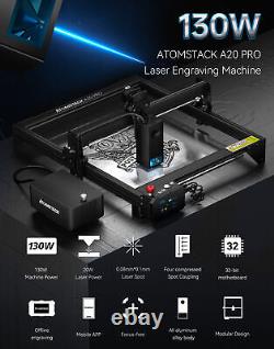 ATOMSTACK A20 Pro Laser Engraver Engraving Cutting Machine 130W with Assist Kit