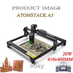 ATOMSTACK A5 20W Laser Engraving Cutting Machine Engraver Cutter Printer Set