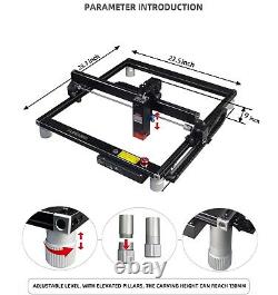 Black 10W Laser Engraver Higher Accuracy Cutting Machine DIY Tool 400x400mm