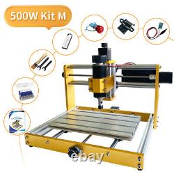 CNC 3018Pro Router Kit 80W Laser Engraving 500W Spindle Milling Machine Cutting
