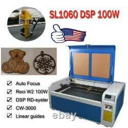CO2 100W USB 1060 Laser Machine Auto-Focus Engraver Cutting Chiller Rotary Axis