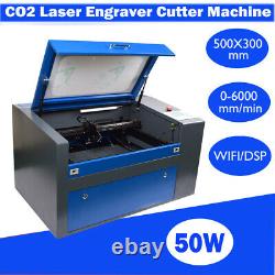CO2 DSP Laser Cutter 5030 50W USB High-Precision Engraving Cutting Machine US