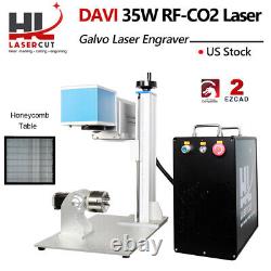 DAVI D35L RF-CO2 Galvo Laser Marking Machine 35W RF Laser Tube RC2808 20mm Ezcad