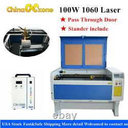 DSP1060 100W Laser Cutting Engraver Machine Ruida XY Linear Guide CW5000 Chiller