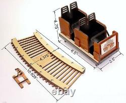 Detailed model of PTC Beast Roller Coaster Train & Track Laser Engraved & Cut