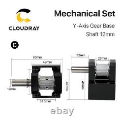 E Series Gear Base Set Machine Mechanical Parts for Laser Engraving Cutting