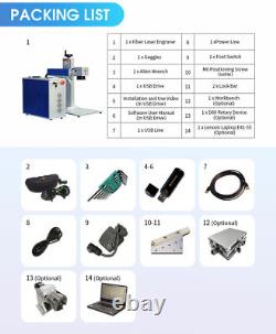 EZCAD3.0 80W Fiber Laser Etching Machine JPT MOPA Deep Engraver Metal Cutting