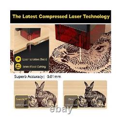 GEVEELIFE 5.5W Laser Engraver, 48W Laser Cutter Large Engrave Area 400x400mm
