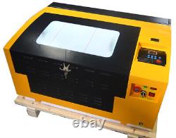 Intbuying110V 50W CO2 Laser Engraving Cutting Machine 3050 and Rotary Attachment