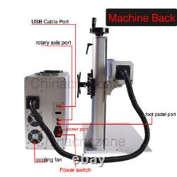 JPT 200W M7 Mopa Fiber Laser Marking Cutting Machine Quartz Len Rotary Lightburn