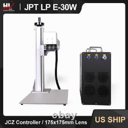 JPT 30W Fiber Laser Marking Machine for Metal Engraving 175x175mm Lens EzCad2 US