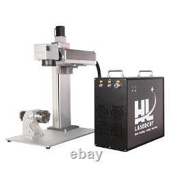 JPT MOPA M7 60W Fiber Laser Marking Machine Motorized Z Axis with Rotary Axis