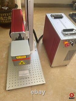 JPT RAYCUS Fiber Rotary Laser Engraver Silver Gold Cutting Machine 30W 220V