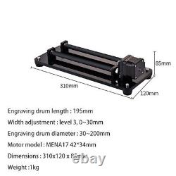 Laser Cnc Engraver Y-axis Rotary Roller 360° Cylinder Wood Cutting Machine