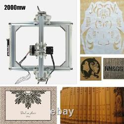 Laser Engraving Machine Diy Kit Carving Cutting 3000mw Desktop Printer Wood Tool