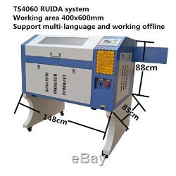 Laser engraving cutting machine price TS4060 400x600mm 100W W2 reci ruida