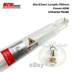 MCWlaser 40W CO2 Laser Tube 70cm Air Express & Insurance For Engraving Cutting