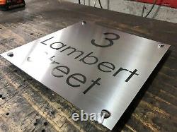 Mailbox / House Sign Plaque Stainless Steel Marine Grade Metal Laser Cut Etched