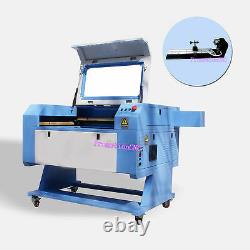 NEW! 60W CO2 USB LASER ENGRAVING CUTTING MACHINE+ Rotary Axis
