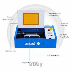 OMTech 40W CO2 Laser Engraving Cutting Machine Engraver Cutter 12x8 in. K40